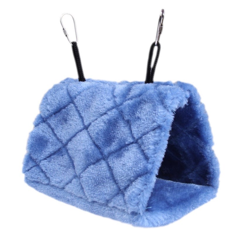 VktechÂ® Plush Snuggle Bird Hammock Hanging Snuggle Cave Happy Hut Bird Parrot Hideaway Size M (23.5 * 22cm) (Blue) - Image 4